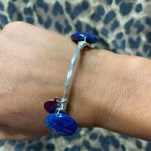 Bourbon and bowties bangle bracelet